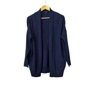 J. Crew open front wool blend cardigan blue XS